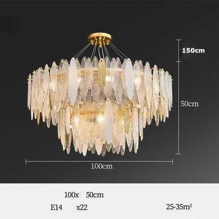 Decorbites™ Gold LED Glas-Lüster für Esszimmer Wohnzimmer Schlafzimmer_Hauptschlüsselwort: Pendelleuchten