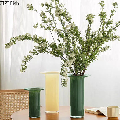 Decorbites™ Jade Trompetenglas-Vase Hydroponik-Blumentopf Schreibtisch-Dekoration