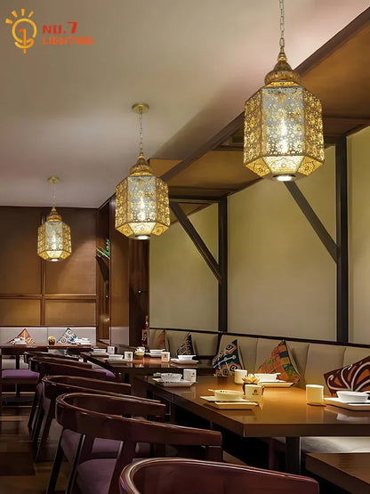 Decorbites™ Gold-Lustre-Hängeleuchten LED E27 – Vintage-Luxus-Eisen für Heimdekoration & Restaurant