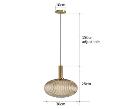 Decorbites™ Bunte Glasanhängerleuchten Wohnzimmer Nachttischlampe LED Hängelampe