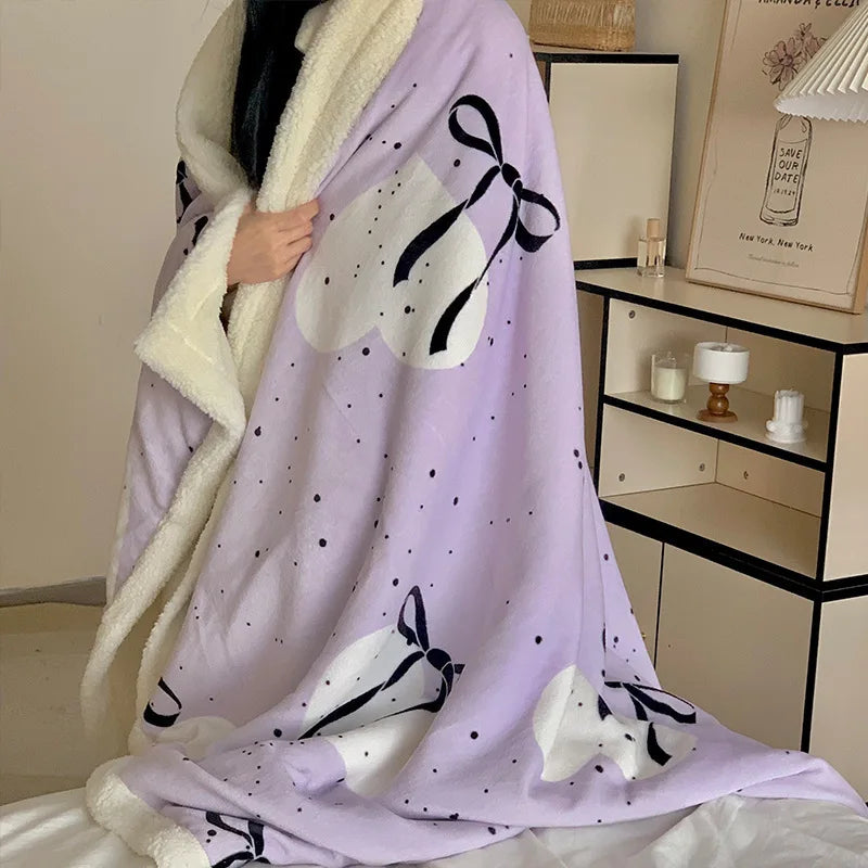 Cartoon Plush Sofa Blanket