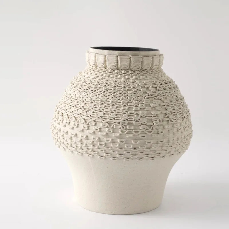 Decorbites™ Geometrische Falten-Keramik-Blumenvasen Heimdekoration Handwerkskunst