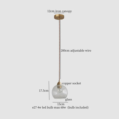 DecorBites™ Cracked Glass LED Pendant Light for Cafe Bar Kitchen Living Room