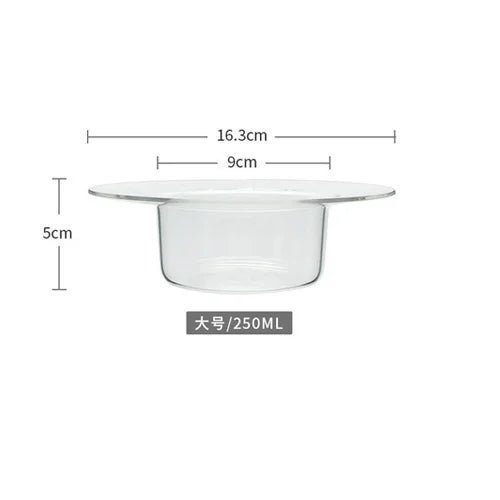 Decorbites™ Süßer Strohhut-Glas-Schüssel für Desserts und Früchte