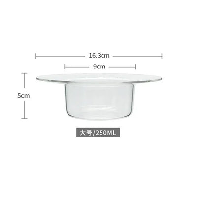 Decorbites™ Süßer Strohhut-Glas-Schüssel für Desserts und Früchte