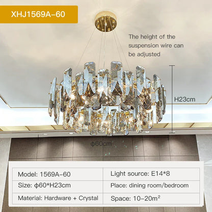 Decorbites™ Kristall-LED-Kronleuchter für gehobene Wohnräume