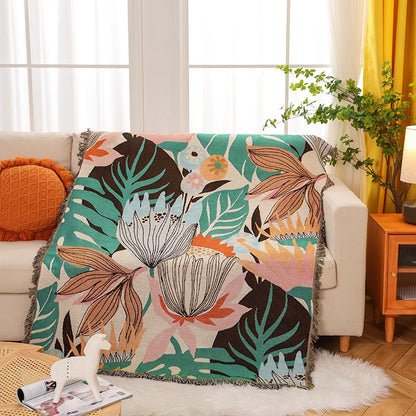 Decorbites™ Kuscheldecke aus Strick mit Fransen - Weich & doppelseitig für Bett- und Sofadecor
