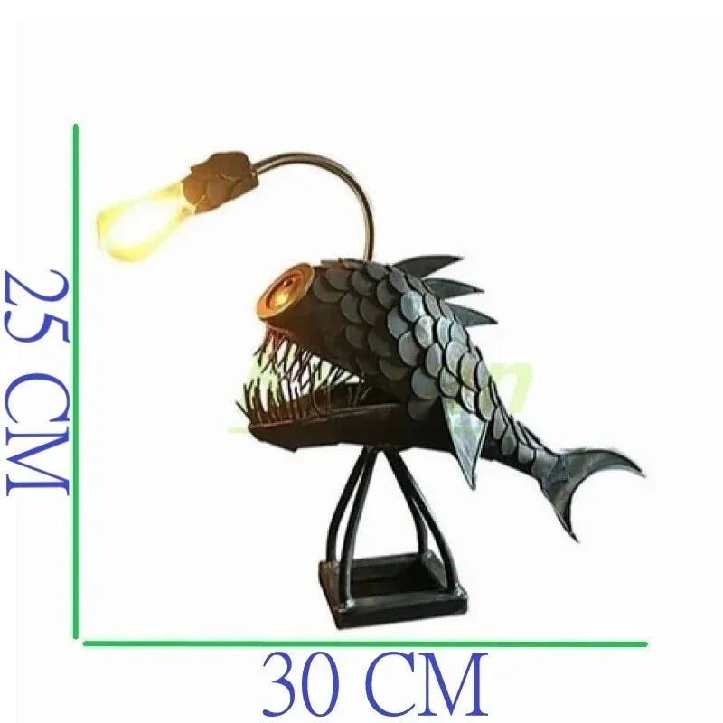 Decorbites™ Laternenfisch-LED-Tischleuchte für Schlafzimmer, Arbeitszimmer und Wohnzimmer-Dekoration