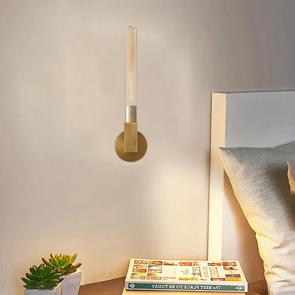 Decorbites™ Goldene Metall- und Glas-Wandleuchte für Badezimmer, Schlafzimmer, Gang und Eingangsbereich