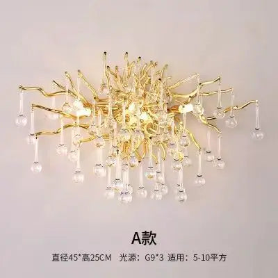 Decorbites™ Goldener Kronleuchter Moderne Luxus-LED-Glanz-Deckenleuchte