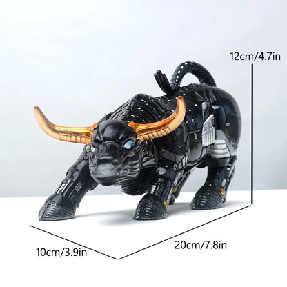 Decorbites™ Gold Wall Street Bull Statue: Bürodekor, Wohnzimmerornament, Schreibtischdekoration
