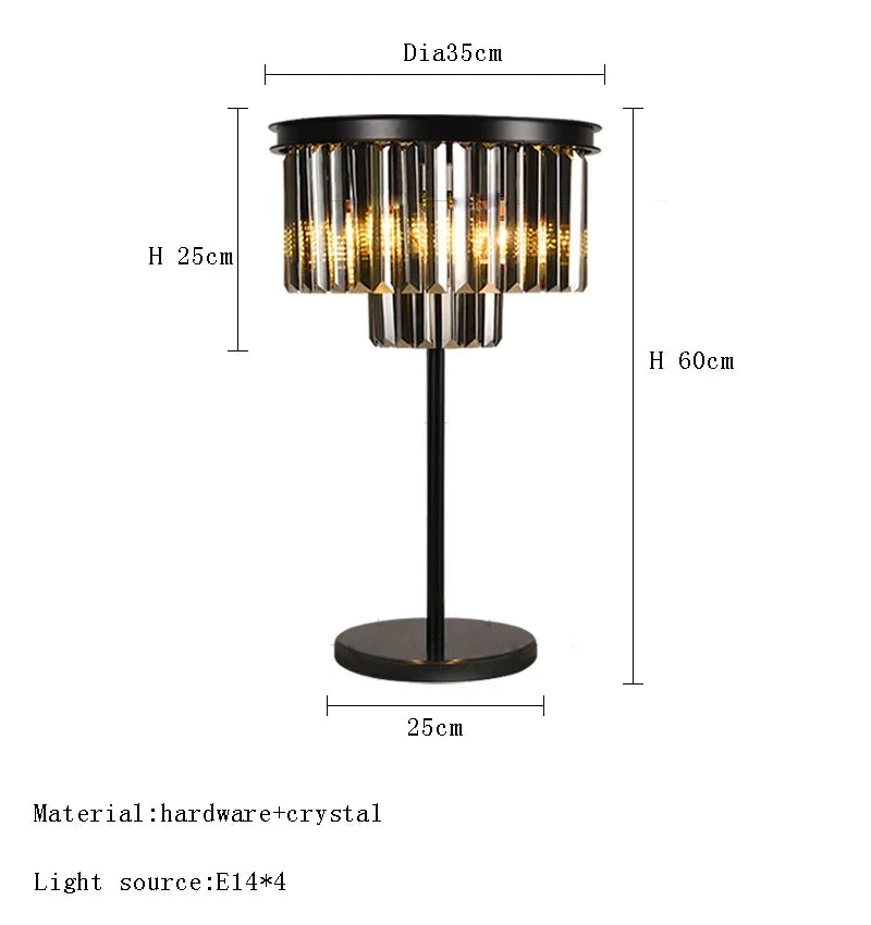 Decorbites™ Grauer Kristall Schwarze Stehlampe - Moderne Luxus-Klassik Wohnzimmer-Dekoration