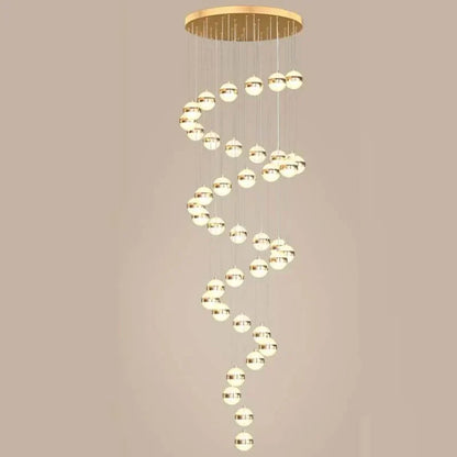 Decorbites™ Gold-Acrylic-Kronleuchter – Moderne LED-Beleuchtung für Treppenhäuser