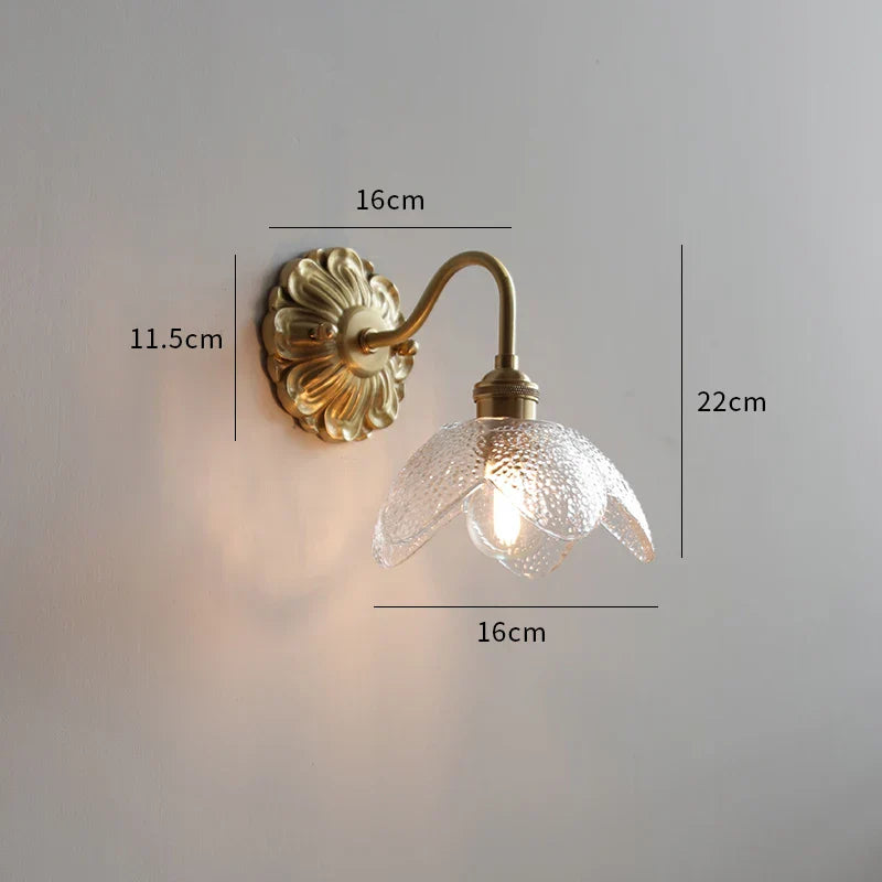DecorBites™ Frosted Glass LED Wall Light Switch Socket Copper Lampara Pared
