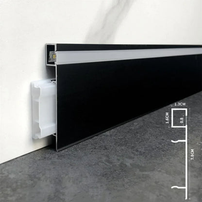 Decorbites™ LED Aluminium-Profil Sockelleiste 1M/2M Lineares Leuchtensystem für Oberflächenmontage an Sockelleisten