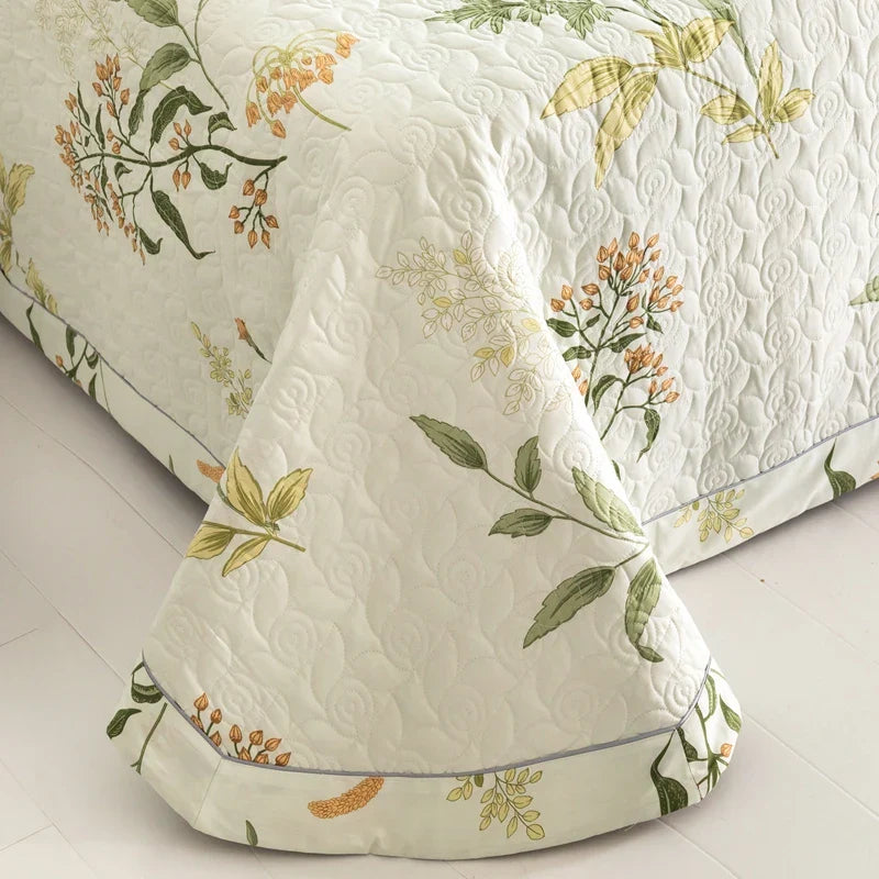 DecorBites™ Cotton Quilted Bedspread Bed Cover Set for Queen King Double Bed