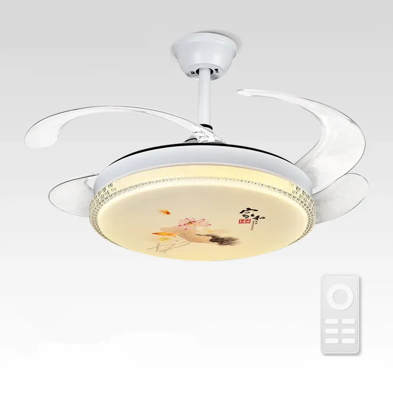 Decorbites™ dimmbare Smart-Home-Schlafzimmer-Deckenventilatorleuchte mit Fernbedienung