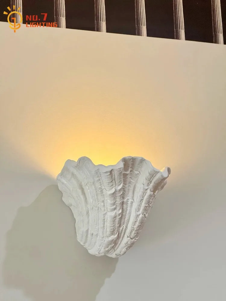 Decorbites™ Gips-Schalen-LED-Wandleuchte – Französisches Design Mittelalterliche Wabi-Sabi-Kunst Schlafzimmer-Dekoration