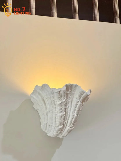 Decorbites™ Gips-Schalen-LED-Wandleuchte – Französisches Design Mittelalterliche Wabi-Sabi-Kunst Schlafzimmer-Dekoration