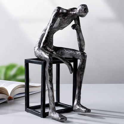 Decorbites™ Abstrakte Denker Skulptur: Dekorative Figuren für die Einrichtung des Zuhauses
