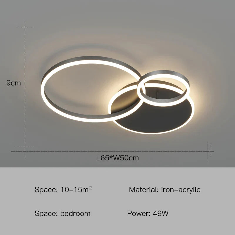 Minimalist Rings LED Pendant