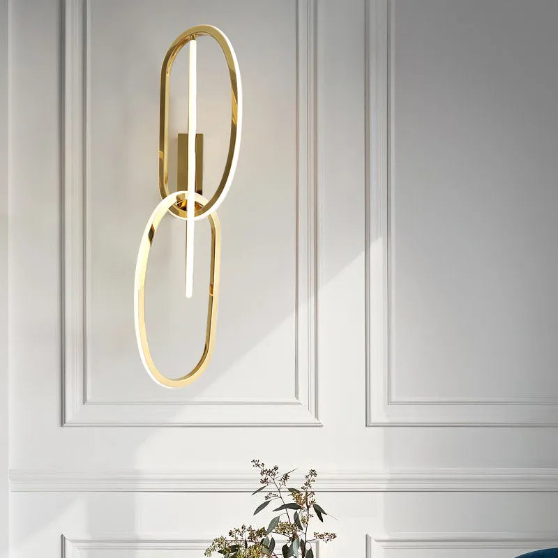 Decorbites™ Gold LED Wandarmatur dimmbare Beleuchtung polierter Stahl moderne Leuchten
