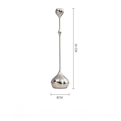 DecorBites™ Gold Geometric Water Drop Candlestick Holder Desktop Storage Wedding Centerpieces
