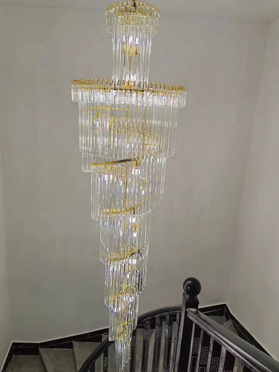 Gold Duplex LED Chandelier