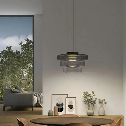 Nordic Glass Pendant Light in Green or Gray