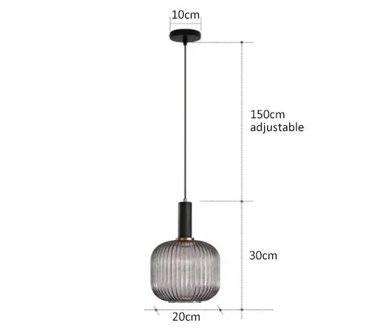 Decorbites™ Bunte Glasanhängerleuchten Wohnzimmer Nachttischlampe LED Hängelampe