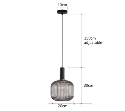 Decorbites™ Bunte Glasanhängerleuchten Wohnzimmer Nachttischlampe LED Hängelampe