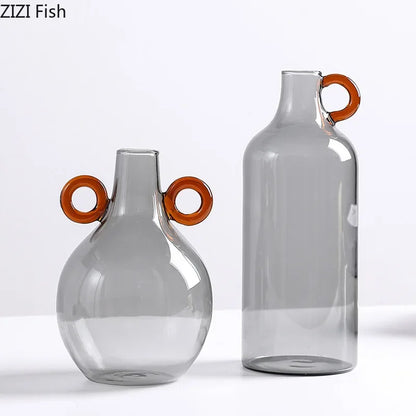 Decorbites™ Klar-Glas-Vase Hydroponik-Pflanztopf Raumdekoration Blumenvase Ästhetische Dekostücke