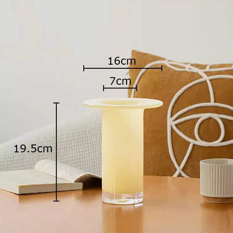 Decorbites™ Jade Trompetenglas-Vase Hydroponik-Blumentopf Schreibtisch-Dekoration