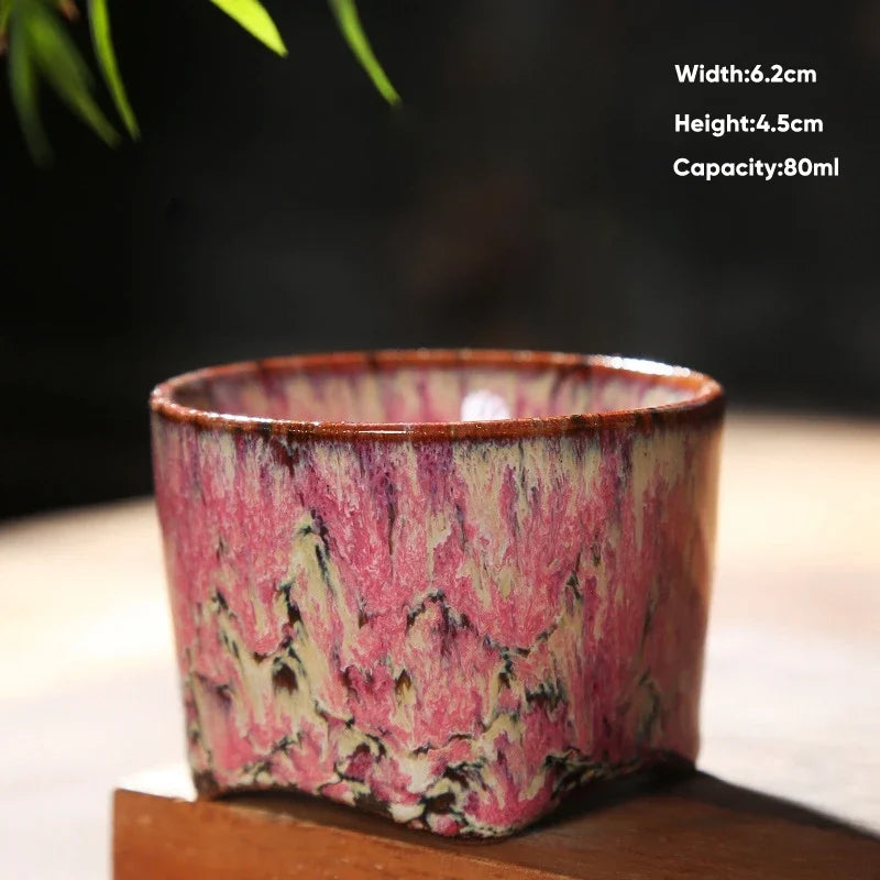Decorbites™ Japanische Ofenverwandlungs-Keramik-Teebecher Espressotasse Kaffeetasse Töpferei Kung-Fu-Teetasse