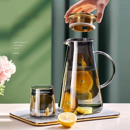 DecorBites™ Glass Juice Kettle Set - Large Capacity, High Temp Resistant, Nordic Style