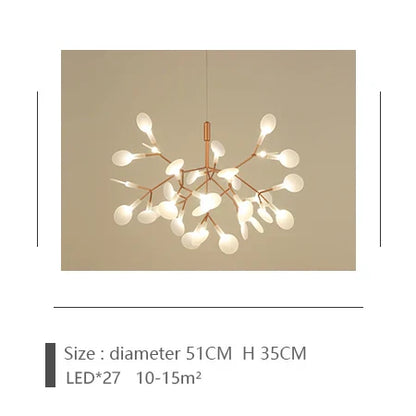DecorBites™ Luxe Chandelier: Modern Nordic Ceiling Light for Living & Dining Room