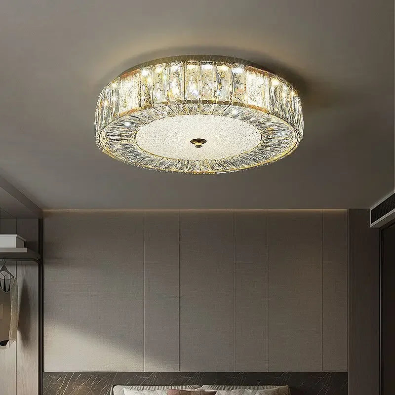 Decorbites™ Goldener Kristall-Deckenleuchter: Moderne Luxus-LED-Leuchte für das Wohnzimmer