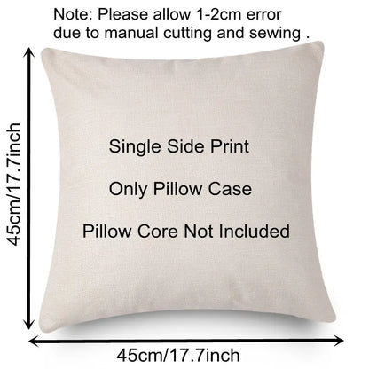 DecorBites™ Elk Print Linen Pillowcase: Festive Christmas Cushion Cover for Sofa - 2023 New Year Decor