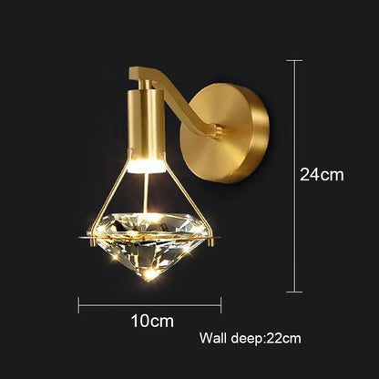 Decorbites™ Kristall-Diamant-Wandleuchte: Moderne nordische Luxusbeleuchtung für Schlafzimmer & Wohnzimmer