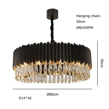 Decorbites™ Crystal 2024 Deckenleuchten: Moderne dimmbare LED-Runde Lampen in Schwarz