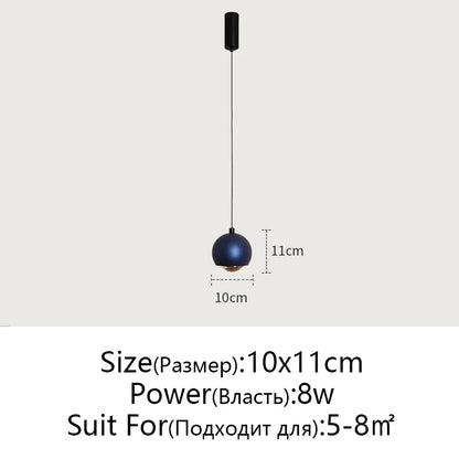 DecorBites™ Gold Metal Luster Pendant for Bedside & Kitchen Island - Minimalist LED Hanging Light