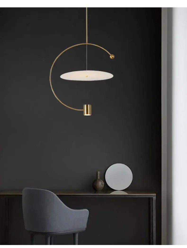 Gold Iron LED Pendant Light