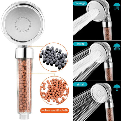 Decorbites™ 3-Funktions verstellbarer Hochdruck-Duschkopf für ein Spa-Erlebnis