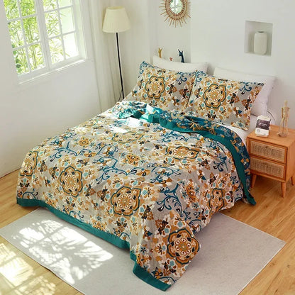 Decorbites™ Baumwolldecke für Freizeit: Luxuriöse weiche Decke für den Sommer, Überwurf für Einzel-/Doppelbett, Sofatuch – Nordisches Wohnaccessoire