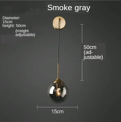 Decorbites™ Glas-Kugeln-Wandleuchte Goldenes Nachttischlampen-Armatur für die Hausdekoration