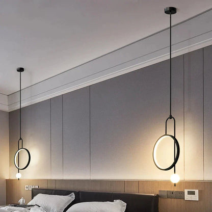 Decorbites™ Goldener Schwarzer Ring Glasball LED-Pendant-Leuchter