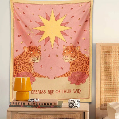 Decorbites™ Leopard-Teppich-Wandbehang | Psychedelische Boho-Teppiche für Schlafzimmer und Wohnzimmer