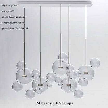 Decorbites™ Glas-Blase-Ball-LED-Kronleuchter Mickey-Licht für moderne Innenräume
