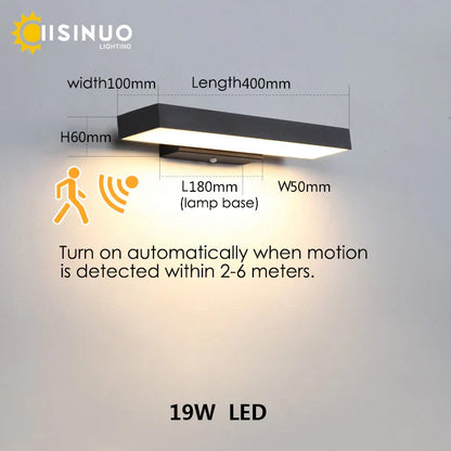 DecorBites™ Dusk Dawn Motion Sensor Outdoor Wall Light Modern Sconces for House Garage Balcony