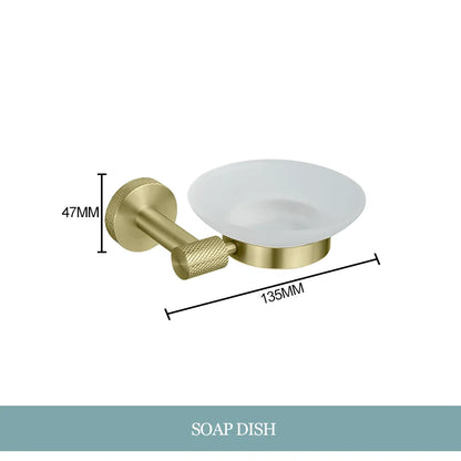 Decorbites™ Gold-Hardware-Set: Handtuchhalter, Toilettenpapierhalter, Bademantel-Haken, Becherhalter
